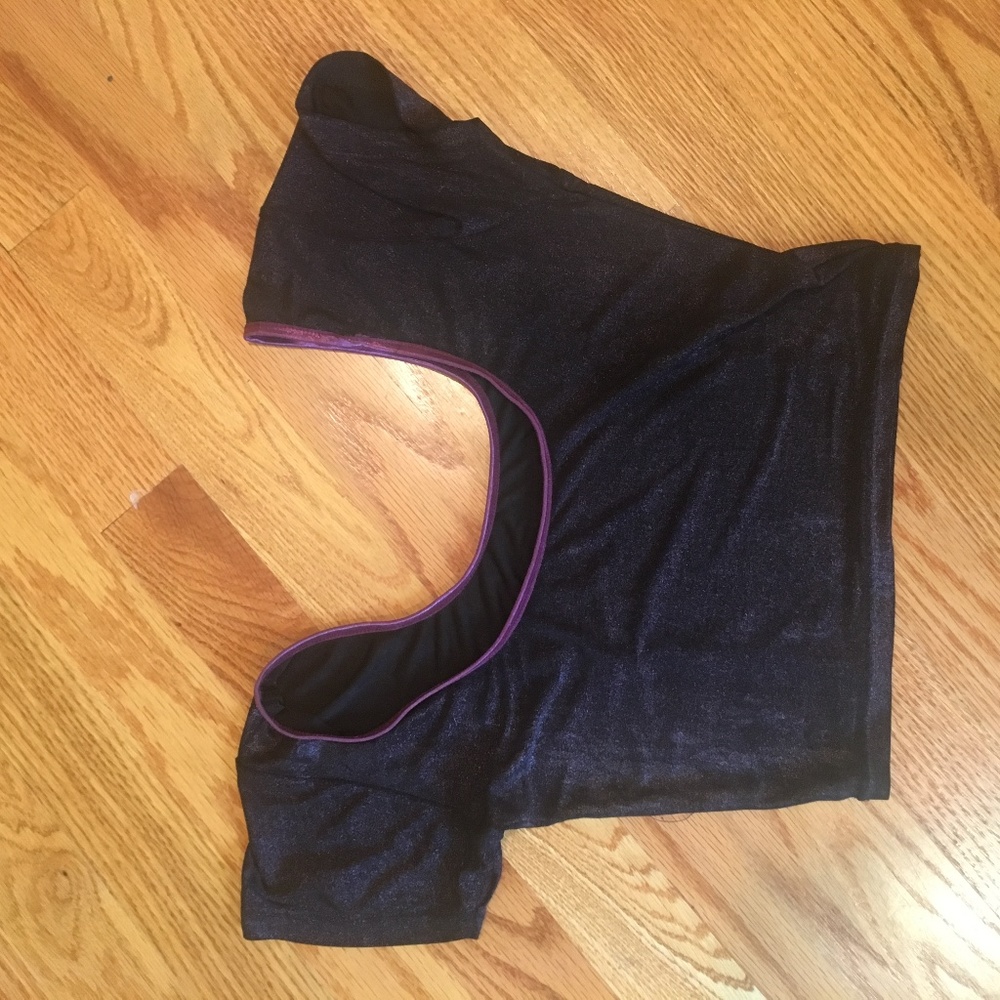 glittery dark purple crop top (size small)